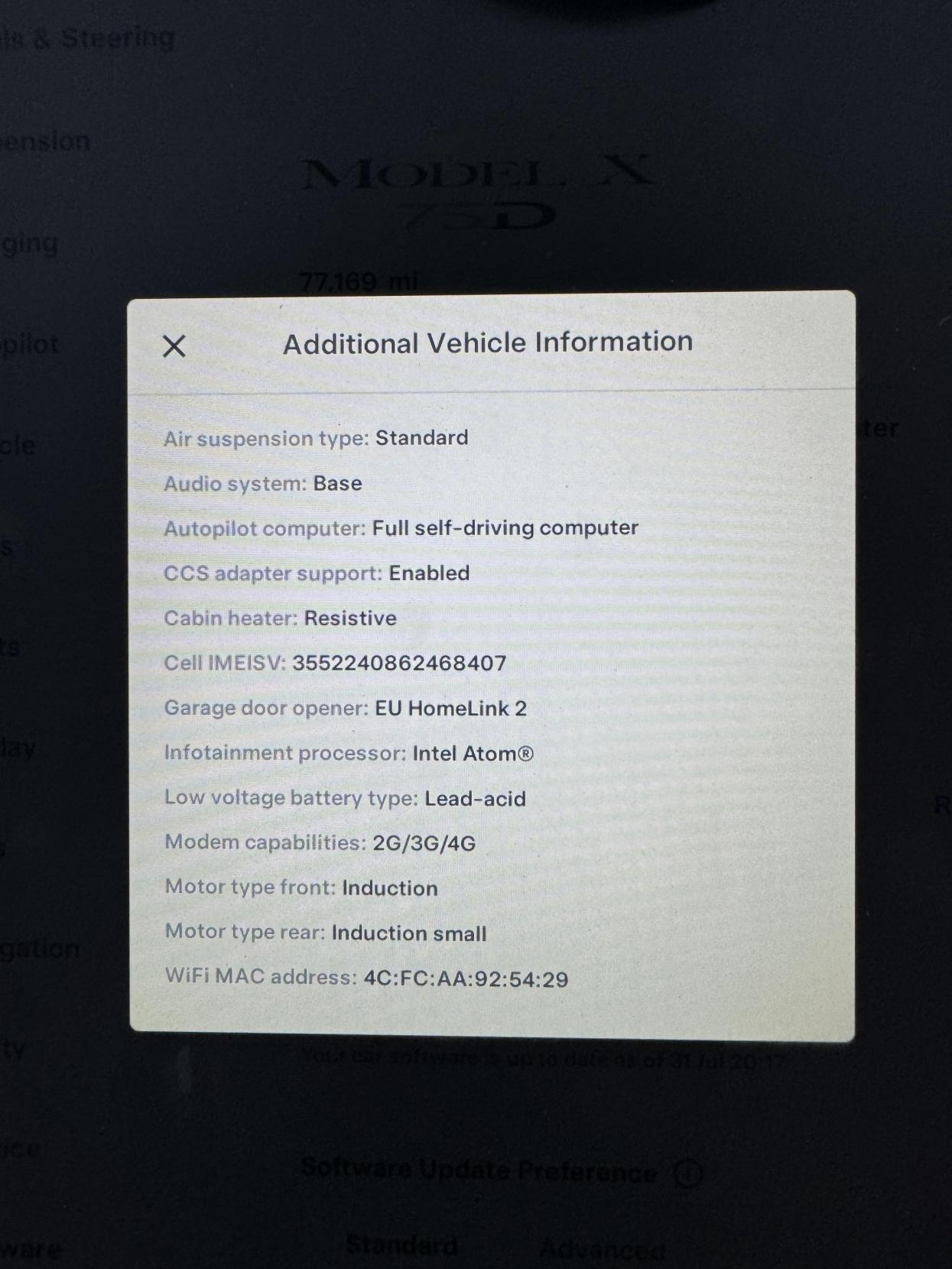 Tesla Model X (Dual Motor) Standard Range SUV 5dr Electric Auto 4WDE (328 bhp)